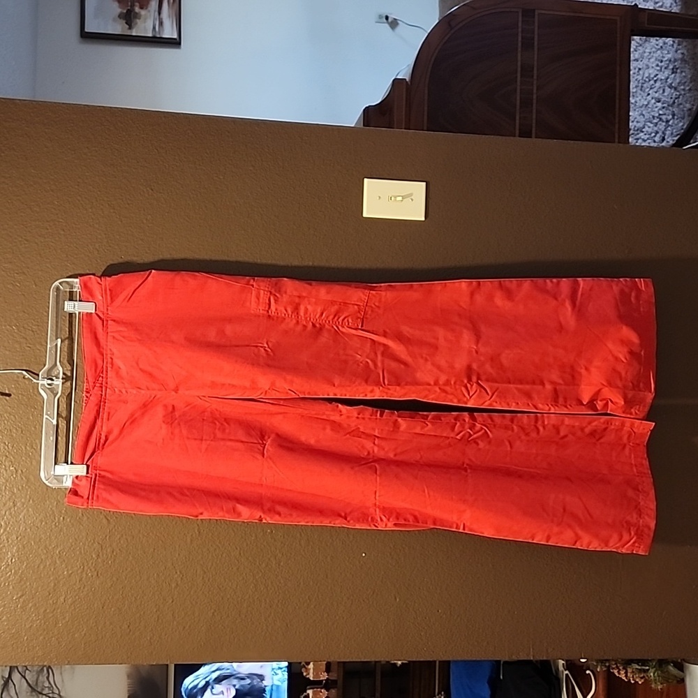 Butter soft scrubs boot cut yoga style scrubs. Red. Size small